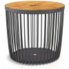 Prosperplast CLUB Univerzálna kôš / stolík s bambusovým vekom 45cm, antracit ICLU50T
