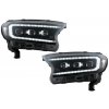 KITT Headlights LED Light Bar Dynamic Start-up Display suitable for Ford Ranger Raptor (2015-2020) LHD Full Black Housing with Sequential Dynamic Turning Lights Matrix Projector