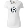 Futbalová lopta v triku - Dámske tričko z organickej bavlny Origin (GOTS) - XL ( Biela )