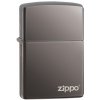 Zippo černý Ice W Logo 25080