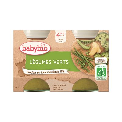 Babybio zelená zelenina 2 x 130 g