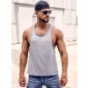 Sivé pánske tank top tielko boxerského strihu bez potlače Bolf 1245A