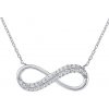 Silvego Strieborný náhrdelník infinity Sara s Brilliance Zirconia PRGBR1040NS