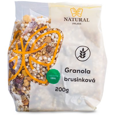 NATURAL JIHLAVA Granola brusnicová 200g