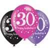 Amscan Balóniky latexové Sparkling Happy Birthday ružové 