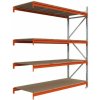 Majster Regál Kovový regál LONGSPAN 250x150x80-4-DTD, Pozinkované/Oranžová