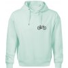 Obrázok kolesa na prsníku horský bicykel - Oversized mikina pánska Moon - kratšia + širšia - 3XL ( Frost )
