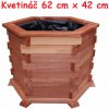 MKSTOR Drevený kvetináč z masívu 62x42cm, lakovaný D3
