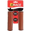 Gripy 4RACE hnedej imitácie kože 130mm
