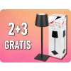 LED line® stolná lampa TAZA 3,5W, 400lm, CCT, IP54, nabíjateľná, 2x2000mAh, čierna, 2+3 zadarmo! [203853]