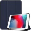 AppleKing puzdro z PU kože s priestorom na Apple Pencil a funkciou uspania na iPad mini 4/5 - tmavomodré - možnosť vrátiť tovar ZADARMO do 30tich dní