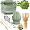 Súprava Matcha Čaju s Bambusovou Metličkou, Ručná Výroba, 6 ks