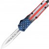 CobraTec Medium FS-3 Cerakote American Flag Dagger 2-Sided Serrated 06CT114