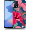 Picasee silikónový čierny obal pre OPPO A16 - Hibiscus