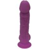 Silikónové dildo s prísavkou REAL FELIX LOVE - Fialové