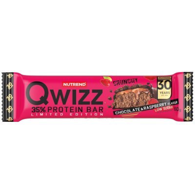 Nutrend Qwizz Protein Bar 60 g, čokoláda/malina