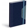 Diář 2026 D801 PU blue/dark blue s gumkou