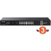 Tenda TEG1120P-16-150W PoE+ Gigabit switch 16x 1Gb/s PoE+ 802.3af/at + 2x SFP + 2x RJ45, 135W, Rack 75011997