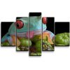 Sablio Obraz - 5-dílný Veselá žaba - 125x90 cm