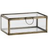 MADAM STOLTZ Sklenená box Antique Brass