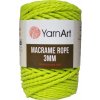 Špagát Macrame Rope 3 MM Neónovo zelená 801