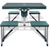 Shumee 41456 Skládací kempingový set stůl a 4 stoličky, hliník, extra lehký, zelený