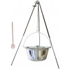 Perfect Home kotlík na guláš nerez 1,2 mm 20 l INOX, Perfect Home pokrievka nerez 48 cm INOX, Perfect Home špeciálna teleskopická trojnožka s poistnou kladkou 1,25 m VAR, vareška 50 cm SMREK