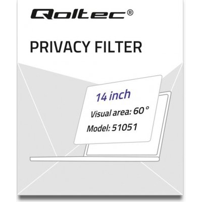 Qoltec Privatizing filter RODO | 14'' | 16:9 51051