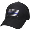 ROTHCO čiapka US vlajka s modrou linkou ČIERNA