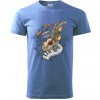 Hudobné nástroje v notách - Klasické pánske tričko vyššej gramáže - 3XL ( Svetlomodrá )