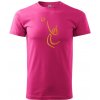 Volejbal zlatá - Klasické pánske tričko vyššej gramáže - 2XL ( Purpurová )
