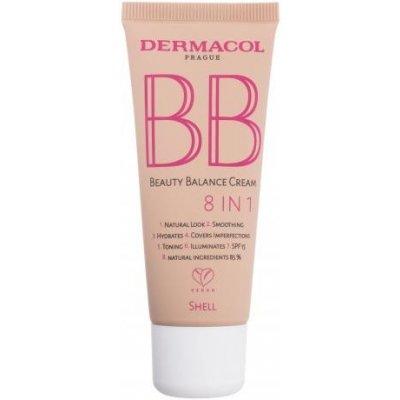 Dermacol BB Beauty Balance Cream 8 IN 1 SPF 15 ochranný a skrášľujúci bb krém 3 Shell 30 ml