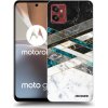Picasee silikónový prehľadný obal pre Motorola Moto G32 - Black & White geometry