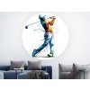 Nalepte.cz Golfista 01 textilní prelepiteľná nálepka na stenu arch 100 x 100 cm