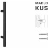 Madlo na dvere FT - MADLO kód K00 Ø 30 mm ST ks CIM - čierna matná (FNO) | MP-KOVANIA.sk