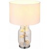 GLOBO 24141C GINKO stolná lampička V380mm 1xE27 chrómová, biela