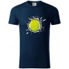 Tenisová loptička v triku - Tričko z organickej bavlny - 2XL ( Tmavomodrá (veľmi tmavá - skoro čierna) )