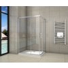 H K - Sprchovací kút štvorcový, SIMPLE 100x100 cm L / P variant, rohový vstup vrátane sprchovej vaničky z liateho mramoru SE-SIMPLE100100 / THOR-100sq
