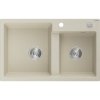 Mexen Tomas, granitový drez 800x500x190 mm, 2-komorový, béžová, 6516802000-69