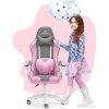 Ružovo-sivé herné kreslo HELLS CHAIR pre deti, HC__5904204981576