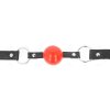 Kink - Ball 4 cm Gag With Lock Red Ball Black Strap 60 X 2 cm