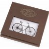 Pánska vreckovka bicykel, auto, motorka / darčeková kazeta - biela bicykel