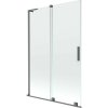 MEXEN/S - Velar L dvojkrídlová posuvná vaňová zástena 120 x 150, transparent, grafit metal 896-120-003-01-95