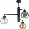 Keter Lighting Luster na tyči FLEX 3xE27/60W/230V čierna/dymová čierna/dymová béžová/číra KE0150 + záruka 3 roky zadarmo + záruka 3 roky zadarmo