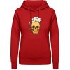 AWDis Hoodie Mikina - Pivný pohár v tvare smrtky - Ohnivá červená - XXL - Dámske