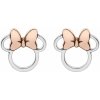 Disney Slušivé strieborné bicolor náušnice Minnie Mouse E901880TL