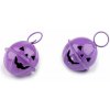 Rolnička tekvica halloween Ø24 mm - 2 ks 3 fialková krúžok