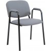 Stolička pre návštevy Ken PRO tkanina, sivá