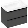 Hansgrohe Xelu Q Skrinka s umývadlom, 63x78x50 cm, 2 zásuvky, matná sivá/matná čierna 54381670-HG