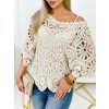Fashionweek Bavlnená krajková blúzka boho UB-ACARIO Farba: Béžový, Veľkosť: Universal